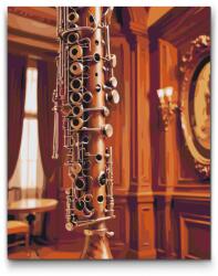 Festés számok szerint - Musikinstrument Oboe Méret: 40x50cm, Keretezés: Keret nélkül (csak a vászon)
