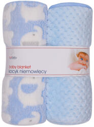 DuetBaby plüss takaró 2 db-os - Kék Elefánt
