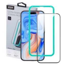 ESR GP-149612 iPhone 15 Plus 2.5D 9H fekete üveg kijelzővédő + segédkeret (GP-149612)