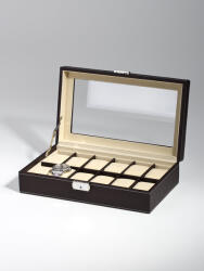 Rothenschild Watch Box RS-1098-12DBR for 12 Watches Brown,