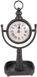 Clayre & Eef Ceas masa fier negru 15x11x34 cm (6KL0798)