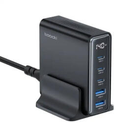Toocki 2db USB + 3db USB C GaN dokkoló állomás 140W (TCTZM-XRB01) (TCTZM-XRB01)