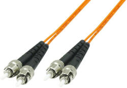 MicroConnect multimódusú üvegszálas kábel 62, 5/125 (OM1), ST-ST duplex, 2m (FIB110002) (FIB110002)