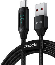 Toocki USB A - USB C 66W 6A kábel digitális kijelzővel 1m (TXCT-XY01) (TXCT-XY01)
