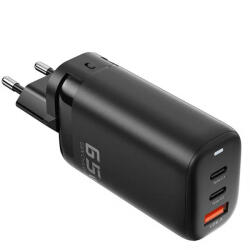 Toocki USB + 2db USB C 65W gyorstöltő adapter (TCT2C1A-YRB01) (TCT2C1A-YRB01)