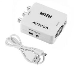Trusty kompozit videó 3 RCA - VGA átalakító konverter (KS-048) (KS-048)