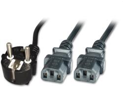 MicroConnect Y hálózati PC tápkábel 2X C13 3m (PE011330) (PE011330)