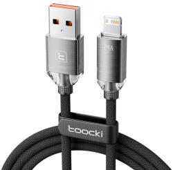 Toocki iPhone Lightning 2.4A 12W kábel 1m szürke (TXCL-SJ01) (TXCL-SJ01)