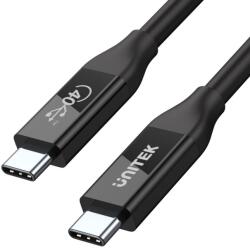 Unitek Prémium USB-C 4.0 (40 Gbit/s) kábel 0.8m (C14100BK-0.8M) (C14100BK-0.8M)