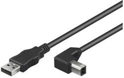 MicroConnect USB 2.0 AB nyomtató kábel 90 fokos 1m (USBAB1ANGLED) (USBAB1ANGLED)