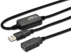 MicroConnect aktív USB 2.0 hosszabbító kábel 15m (USBAAF15A) (USBAAF15A)