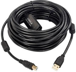 MicroConnect USB 2.0 AM-BM aktív nyomtató kábel 10m (USBAB10B-ACTIVE) (USBAB10B-ACTIVE)