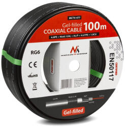 Maclean RG6 koax kábel 100m 100% réz (MCTV-477) (MCTV-477)