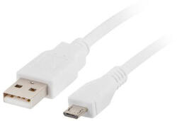 Lanberg micro USB kábel 1.8m fehér (CA-USBM-10CC-0018-W) (CA-USBM-10CC-0018-W)