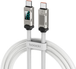Toocki Prémium USB C 5A 100W kábel 1m digitális kijelzővel (TXCTT1-ZFZ07) (TXCTT1-ZFZ07)
