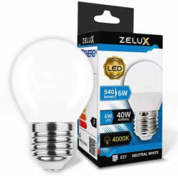 ZELUX Led Mini Globe G45 6W E27 4000K Mini Gömb (ZXMG6E27WNW)