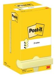 3M Notite adezive galbene Post-It, z notes, 76 mm x 76 mm, 100 file/buc, 12 buc/bax, 3M 7100290167