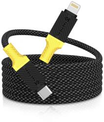 Tactical MagRope USB-C/Lightning 1m fekete/sárga