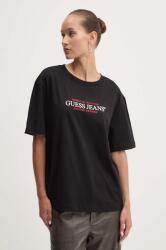 Guess Jeans tricou din bumbac femei, culoarea negru, W4YI08 K8HM0 9BYH-TSD06A_99X (W4YI08.K8HM0)