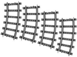Rappa Set de construcție BLOXO șine pentru trenuri și tramvaie RAPPA - curbat 4 buc (RP777729)