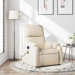 vidaXL bézs mikroszálas szövet dönthető masszázsfotel (373461)