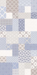 KAI Piesa decorativa rectificata tip textil , Tessuto Patchwork Cream 4878, 30X60 cm, crem, albastru (3800745487817)