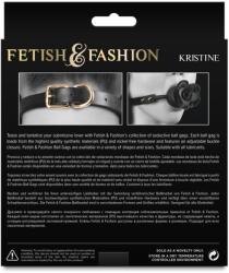  Fekete szilikon golyós szájpecek rózsa díszítéssel - Fetish & Fashion Kristine black