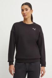 PUMA pamut melegítőfelső fekete, női, sima, 676803 - fekete S