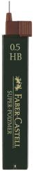Faber-Castell Mine creion mecanic, 0.5mm, HB, 12 buc/set, Super-Polymer FABER-CASTELL (FC120500)