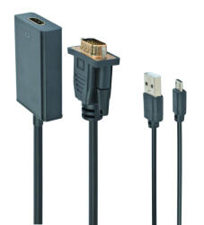 Gembird VGA (15-DSUB) > HDMI adapter audioval (passzív) [A-VGA-HDMI-01]