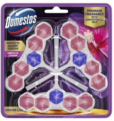 Domestos WC frissítő blokk, 3 db-os, DOMESTOS „Aroma Lux, hibiszkusz (KHT1176)