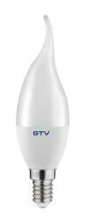 GTV LD-SMNC37L-80 LED izzó, C37L, SMD 2835, 4000K, E14, 8W, AC220-240V, sugárzási szög 160°, 700 lm, 70mA (LD-SMNC37L-80)