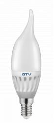 GTV LD-SMC37L-10 LED FÉNYFORRÁS, KERÁMIA, A-G, C37L, 3000K, E14, 10, 0W, AC180-250V, 160°, 1000lm, 80mA (LD-SMC37L-10)