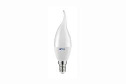 GTV LD-SMC37L-80 LED FÉNYFORRÁS, C37L, SMD 2835, MELEG FEHÉR, E14, 8W, AC220-240V, 160° FÉNYSZÖG, 700 lm, (LD-SMC37L-80)