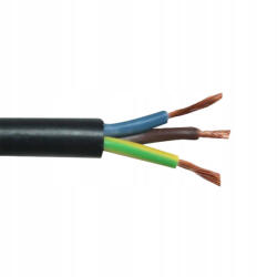EK Elektrokabel Vezetékkábel OW H05RR-F 300/500V 3x1, 5mm Fekete 1m ELEKTROMOS KÁBEL (PRZEKAB03501MB)