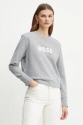 BOSS Orange pamut melegítőfelső BOSS ORANGE szürke, női, nyomott mintás - szürke S