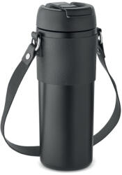 midocean Duplafalú rozsdamentes acél szívószálas termosz kétféle nyílással 700 ml (MO6971-03)