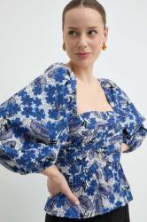 Max Mara blúz pamutból női, mintás, 2415161042600 - kék 40