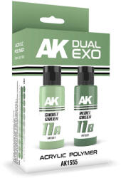 AK Interactive GHOST GREEN & REBEL GREEN DUAL EXO Set 11 (AK1555)