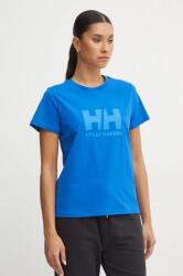 Helly Hansen pamut póló női - kék XS - answear - 16 990 Ft