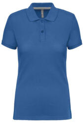 Designed To Work WK275 Női galléros póló rövid ujjakkal, oldalsó slicceléssel Designed To Work, Light Royal Blue-M (wk275lro-m)