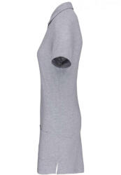 Designed To Work WK209 Női rövid ujjú hosszított piké póló Designed To Work, Oxford Grey/Navy-XS (wk209oxg-nv-xs)