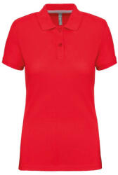 Designed To Work WK275 Női galléros póló rövid ujjakkal, oldalsó slicceléssel Designed To Work, Red-XL (wk275re-xl)