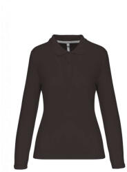 Designed To Work WK277 Női hosszú ujjú galléros piké póló Designed To Work, Dark Grey-XL (wk277dg-xl)