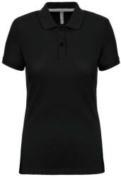 Designed To Work WK275 Női galléros póló rövid ujjakkal, oldalsó slicceléssel Designed To Work, Black-XL (wk275bl-xl)