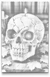  PontPöttyöző - Repedt koponya Méret: 40x60cm, Keretezés: Keret nélkül (csak a vászon), Szín: Zöld