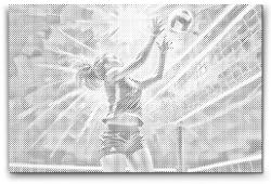  PontPöttyöző - Röplabdázó Méret: 40x60cm, Keretezés: Keret nélkül (csak a vászon), Szín: Zöld