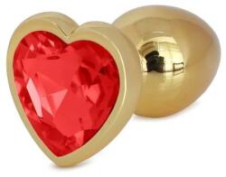 Passion Labs Hearty Buttplug, Large, Gold/Red