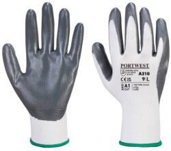 Védőkesztyű PU tenyérmártással nylon méret: L szín: szürke-fehér A310 Portwest (57095) - irodasziget