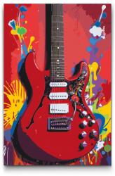  Festés számok szerint - Elektromos gitár Méret: 40x60cm, Keretezés: Keret nélkül (csak a vászon)